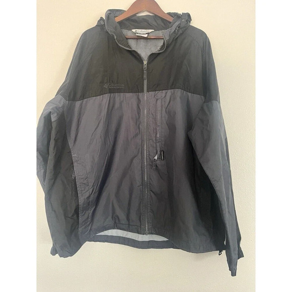 Vtg Columbia Windbreaker Men's‎ XXL Nylon Lightweight Zip Jacket Packable 2XL - Picture 1 of 9